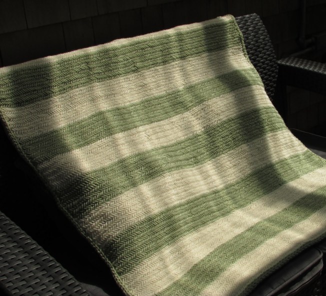 cropped herringbone blanket